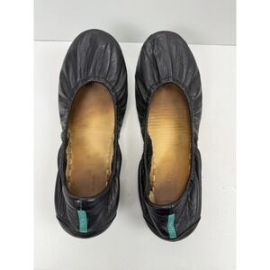 Tieks By Gavrieli Ballet Flats Size 7 Matte Black Leather Slip On Foldable